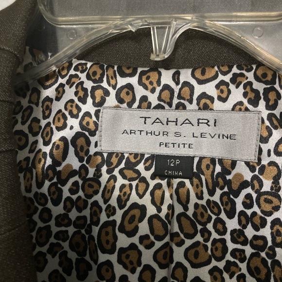 Women's TAHARI Blazer Brown 12P FLAWLESS - Picture 3 of 11